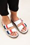 Women's White Genuine Leather Orthopedic Slippers - 3