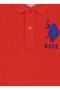 Printed Red Boy Polo T-shirt Tunakids Vr213 - 3
