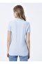 Polo Neck Plain Blue Women's T-shirt Tp0122 - 4