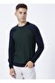 Crew Neck Green Men's Sweater Srewas - 3