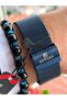 Square Dial, Wicker Navy Blue Color Functions Active Men's Wristwatch + bracelet - 6