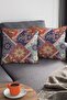 43x43cm Woven Premium Thai Feather Fabric Double Sided Ethnic Throw Pillow Pillowcase Krl077 - 3