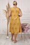Sleeveless Cotton Viscose Yellow Pastel Floral Simple Stylish Plus Size Dress - 7