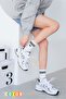 5 Pairs College Mickey Mouse Patterned Women's Socks - 3
