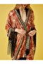 Patterned Kimono with Tie Waist and Tassel Detail - 4