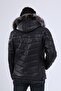 Men's Genuine Leather Hooded Coat - 4
