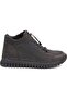 18810 Men's Genuine Leather Black Nubuck Thick Tan Zipper Rubber Non-Slip Winter Boots - 4