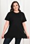 Women's Crew Neck Large Size T-shirt 9633-22 - 2