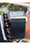 Square Dial, Wicker Navy Blue Color Functions Active Men's Wristwatch + bracelet - 5
