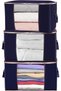 3 Pieces of Window Navy Blue Large Size Pillow Quilt Sweater Hurcu / 75x40x40