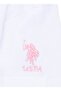 Printed White Girl's Polo T-shirt Numbe - 4