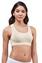 Padded Cross Strap Enhancing and Firming Seamless Bra
