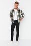 Black Smoke Stretchy Fabric Skinny Slim Fit Jeans Denim Pants TMNAW20JE0369 - 4