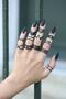 Set of 12 Rings 1307 Black - 4