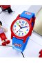 10 Atm Waterproof Red Blue Girl-Boy Wristwatch