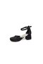 800 Girl's Black Glittery Slit Belly Shoes - 3