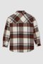 Relax Fit Plaid Patterned Recycled Flannel Lumberjack Shirt Tunic with Pocket Detail - 8