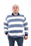 Large Size Polo Collar Thessaloniki Sweat 22405-indigo