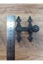 D37 Antique Oxide Brass Shutter-Chest-Cabinet-Door-Door-Lid Latch Tırka - 6