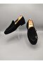 Black Suede Double Buckle Genuine Leather Men's Shoes - 2