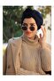 Women's Design Ready-made Bonnet Shawl Navy Blue - 2