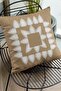 43x43cm Premium Thai Feather Woven Fabric Double Sided Straw Look Throw Pillow Pillow Case Krl191