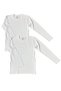 Men's Elastane Crew Neck Long Sleeve 2 Pieces White T-shirt