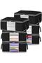 6 Pieces Black Window Bed Base Sweater Pique Blanket Clothes Clothing Scrap / 52x28x21