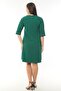 Women's Collar and Sleeve Large Size Dress with Stone Accessory Detail - 4