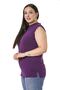 Large Size Half Fisherman Long Viscose Plum Body with Slits on the Sides - 4