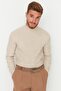 Beige Regular Fit Turtleneck Sweater Tmnaw21Kz2502 - 2