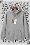 Unisex Glass Printed Gray Hooded Sweatshirt