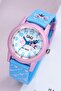 10 Atm Waterproof Blue Pink Girl's Wristwatch