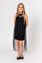 Girl's Black Tulle Cape Sleeveless Glitter Dress - 2