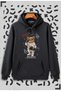 Unisex Black Galaxy Bear Hooded Sweatshirt
