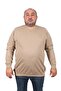سويت شيرت كبير الحجم برقبة دائرية من الجلد Arma 22703-beige