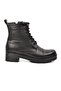 670 Black Zippered Genuine Leather Women's Boots
