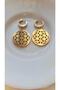 Flower of Life Gold Steel Earrings