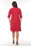 Women's Collar and Sleeve Large Size Dress with Stone Accessory Detail - 4