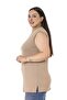 Half Fisherman Long Viscose Mink Body with Slits on the Sides - 4