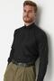 Men's Black Slim Fit Basic Oxford Classic Easy-Iron Shirt TMNAW23GO00039 - 2