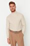 Beige Regular Fit Turtleneck Sweater Tmnaw21Kz2502
