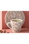 Blumig Porcelain 4 Pieces Coffee Cup Set for 2 Persons 80 Ml Claret Red - 2