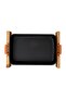 Cast Rectangular Rosto and Baking Tray Beech Serving Wood Cast Iron Solid Double Handle Size - 3