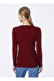 V-Neck Plain Red Women's Sweater Gtd02-bsk22 - 4