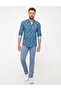 Blue Slim Fit Men's Shirt - 4