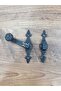D37 Antique Oxide Brass Shutter-Chest-Cabinet-Door-Door-Lid Latch Tırka - 5