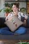 43x43cm Thai Feather Woven Premium Fabric Double Sided Throw Pillow with Bird Pillow Case Krl210 - 4