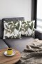 43x43cm Double Sided Throw Pillow Pillow Case with Leaves Premium Thai Feather Woven Fabric Krl045 - 3