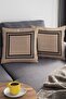 43x43cm Straw Look Woven Premium Thai Feather Fabric Double Sided Throw Pillow Pillow Case Krl190 - 3